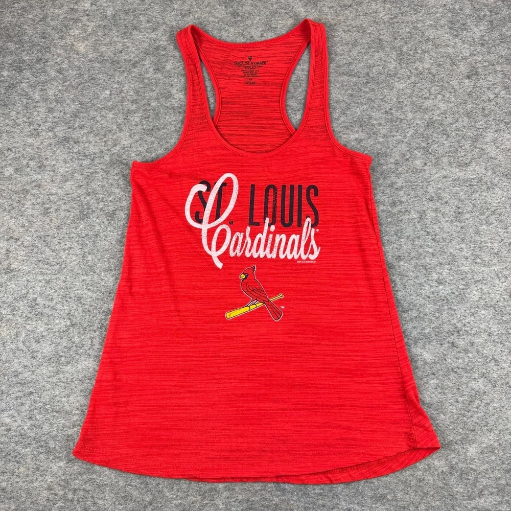 Soft As A Grape St. Louis Cardinals Tank Top Red Womens Medium M